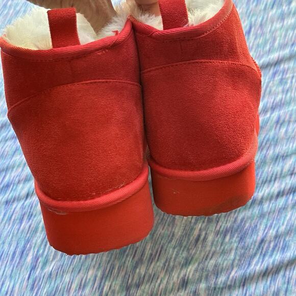 AERIE FAUX SUEDE CLASSIC PLATFORM ANKLE BOOTS SIZE 10 - Picture 5 of 9